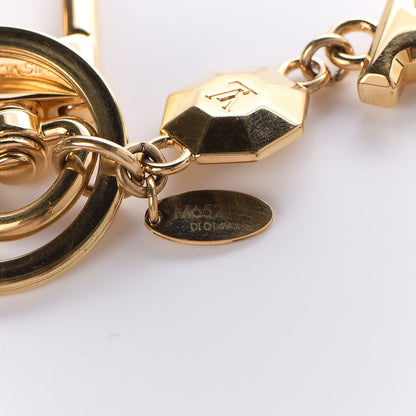 Louis Vuitton LV Facettes Bag Charm Key Holder Gold 3 of 7