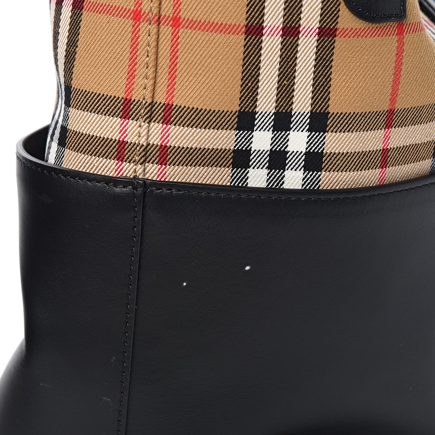Calfskin Vintage Check Kingswood Achly Diaper Bag Black