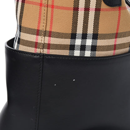 Burberry Calfskin Vintage Check Kingswood Achly Diaper Bag Black 8 of 13