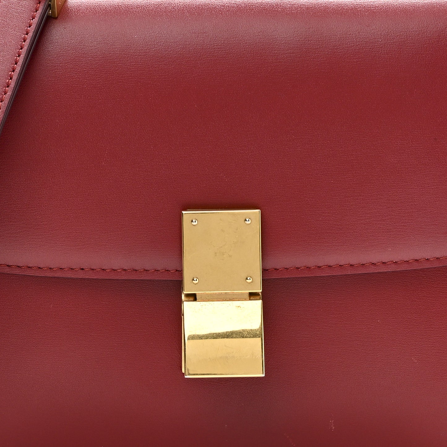 Box Calfskin Teen Classic Box Flap Bag Red