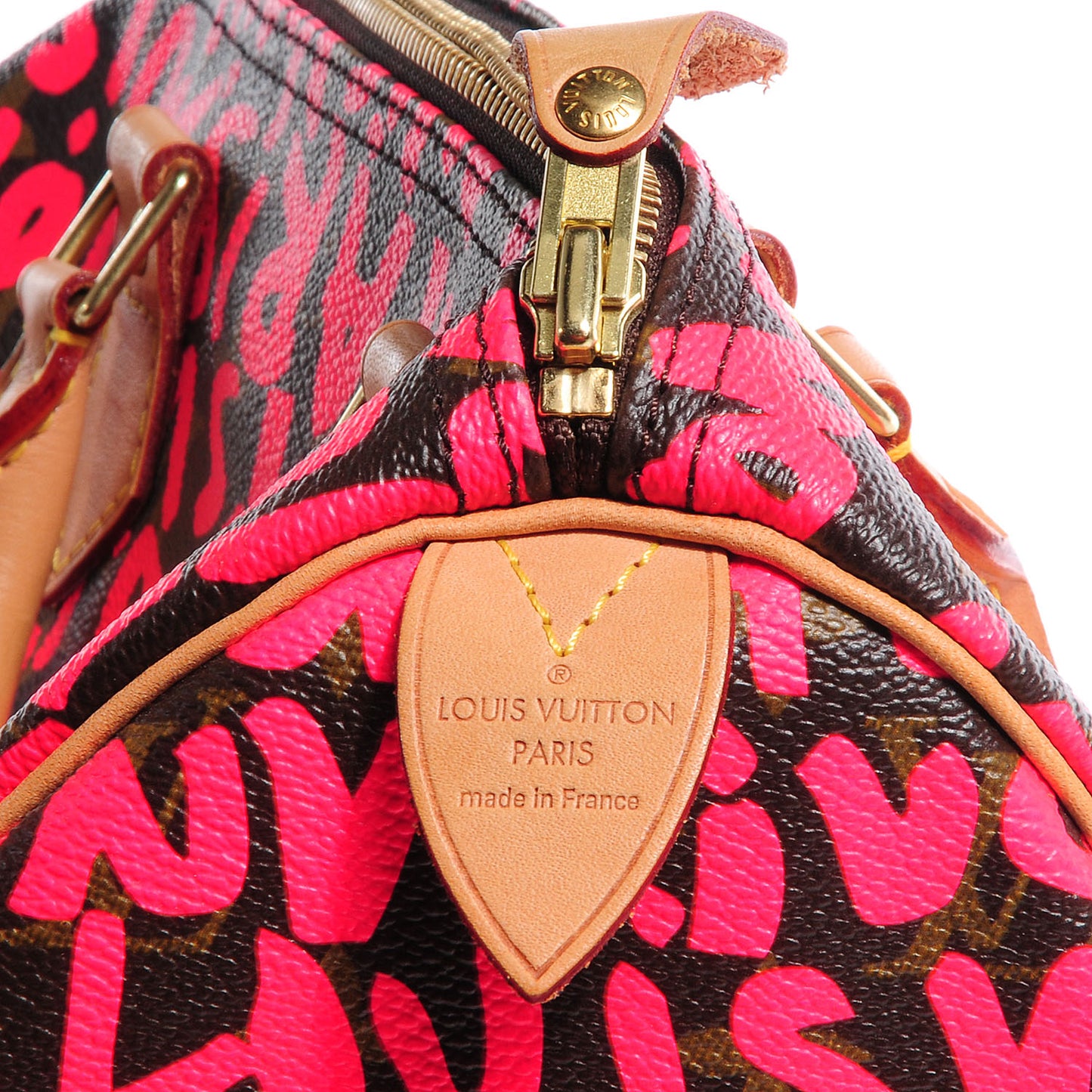 Monogram Graffiti Speedy 30 Fuchsia