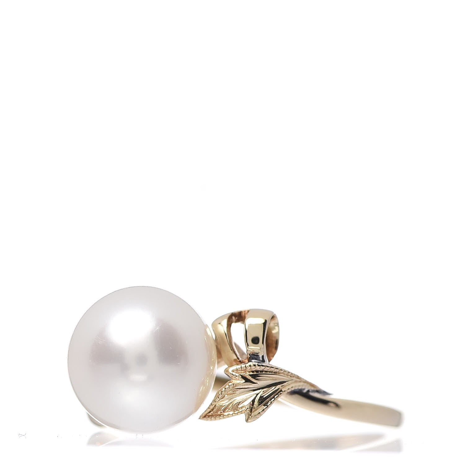 Mikimoto 18K Yellow Gold Akoya Pearl 8.5mm Cocktail Ring 50 5.25 3 of 5