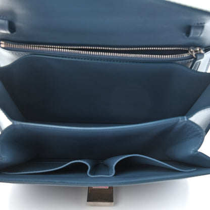 Celine Box Calfskin Medium Classic Box Flap Bag Blue Slate 5 of 8
