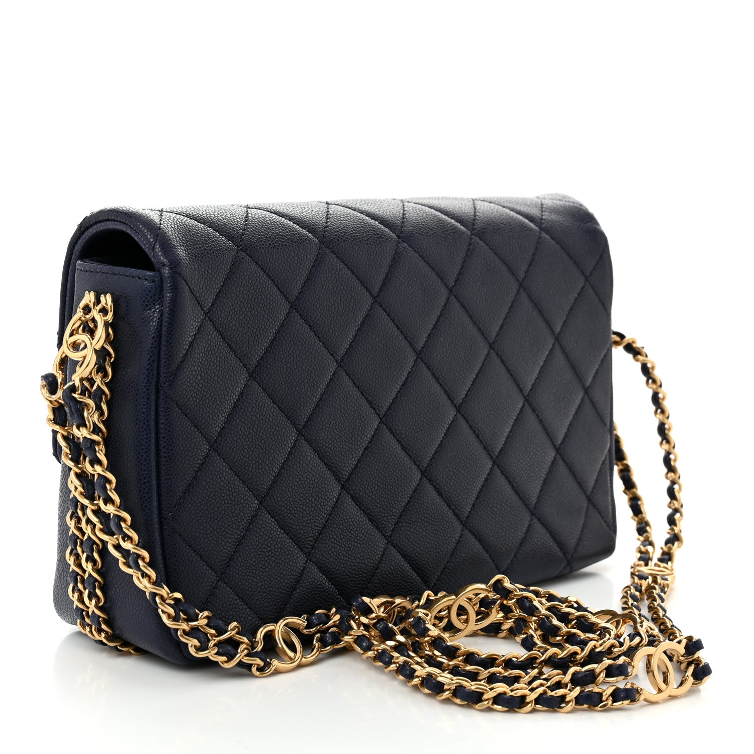 Chanel Caviar Quilted Small CC You Flap Navy 2 of 9