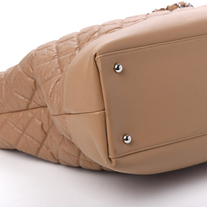 Chanel Aged Calfskin Quilted Be CC Tote Beige 7 of 11