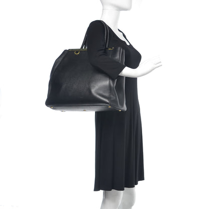 Fendi Vitello Elite Large 2Jours Tote Black 2 of 13