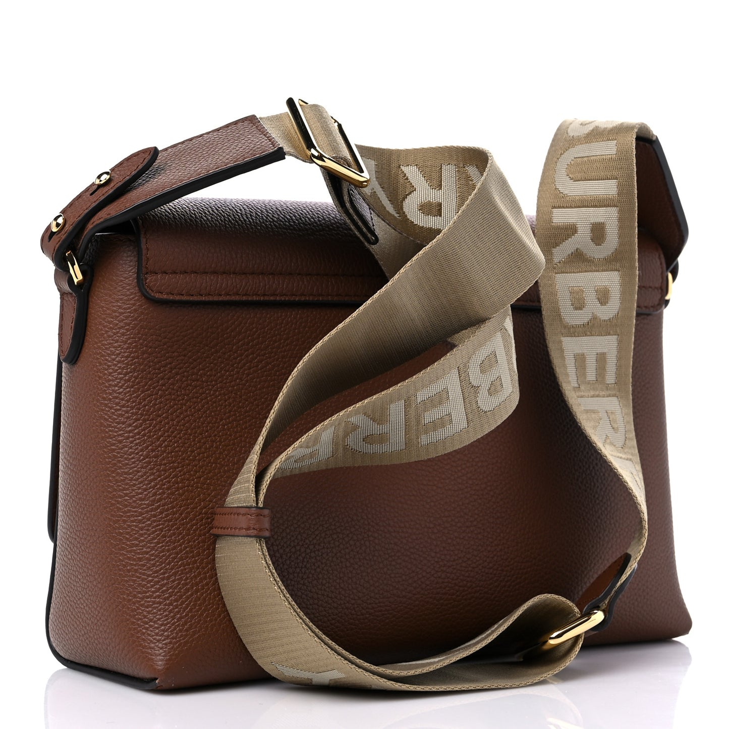 Calfskin Vintage Check Note Crossbody Bag Tan