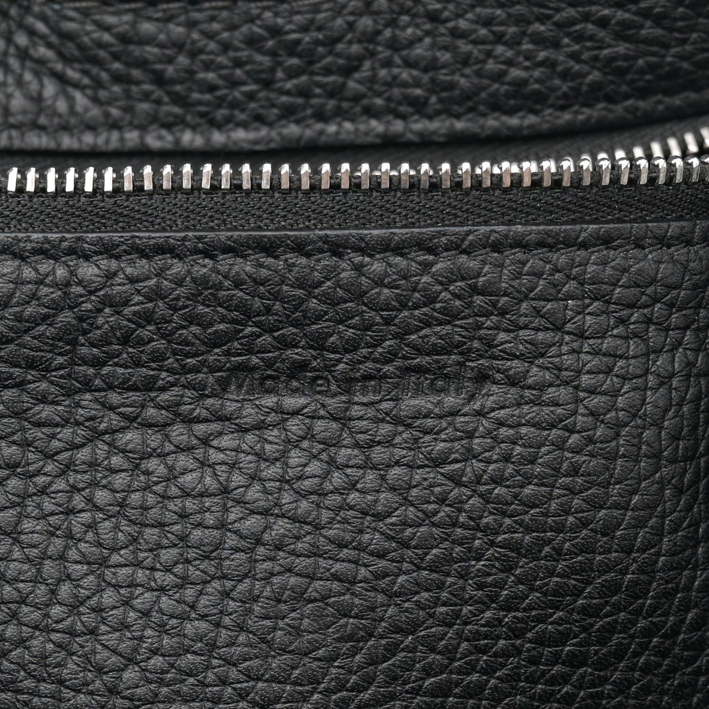 Supple Grained Calfskin Small Long Strap Big Bag Black