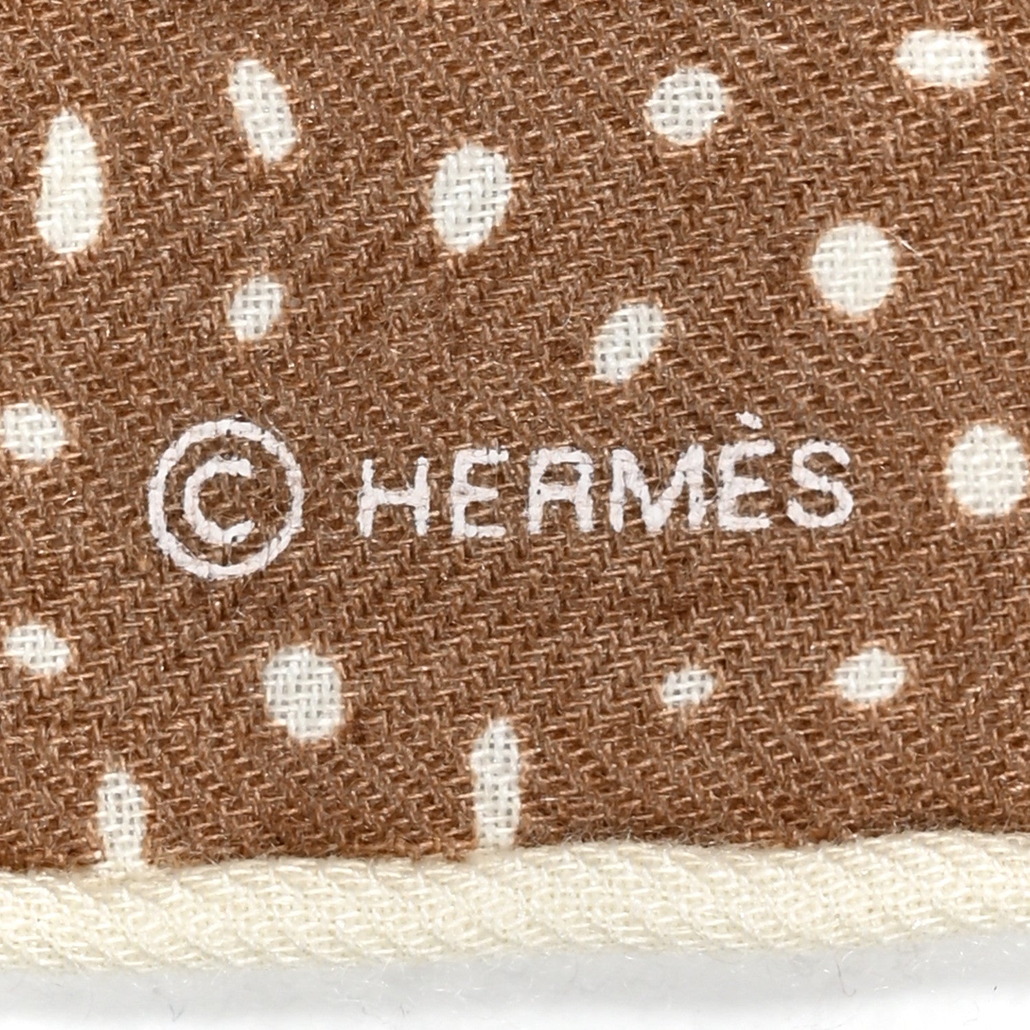 Hermes Silk Cashmere Clair De Lune Shawl 140 Camel White 5 of 6