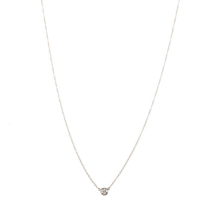 Tiffany 18K Rose Gold Diamond .23ct Elsa Peretti Diamonds by the Yard Pendant Necklace 1 of 9