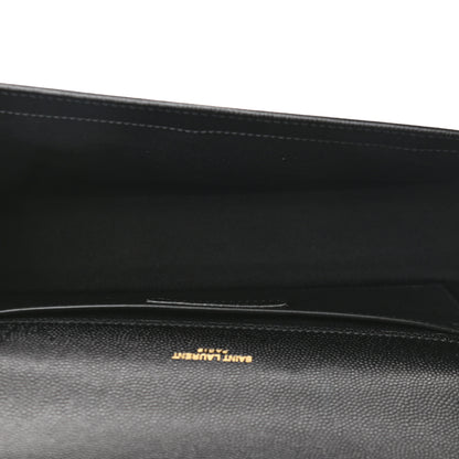 Saint Laurent Grain De Poudre Medium Classic Monogram Kate Satchel Black 5 of 9
