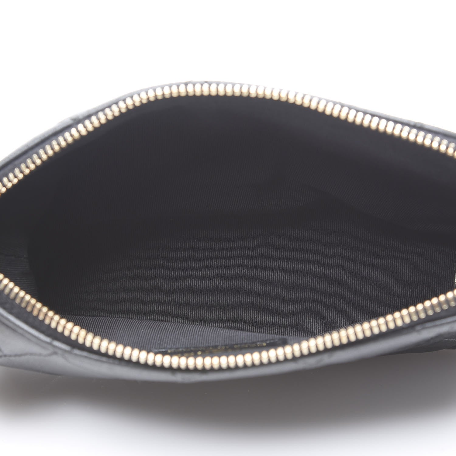 Chanel Lambskin Quilted Valentine Charms Small Cosmetic Pouch Black 4 of 8