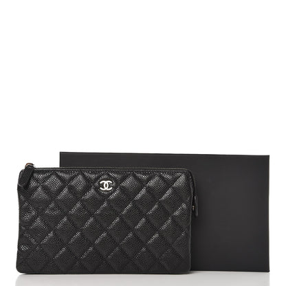 Chanel Caviar Quilted Large Zipped Clutch Black 9 of 9