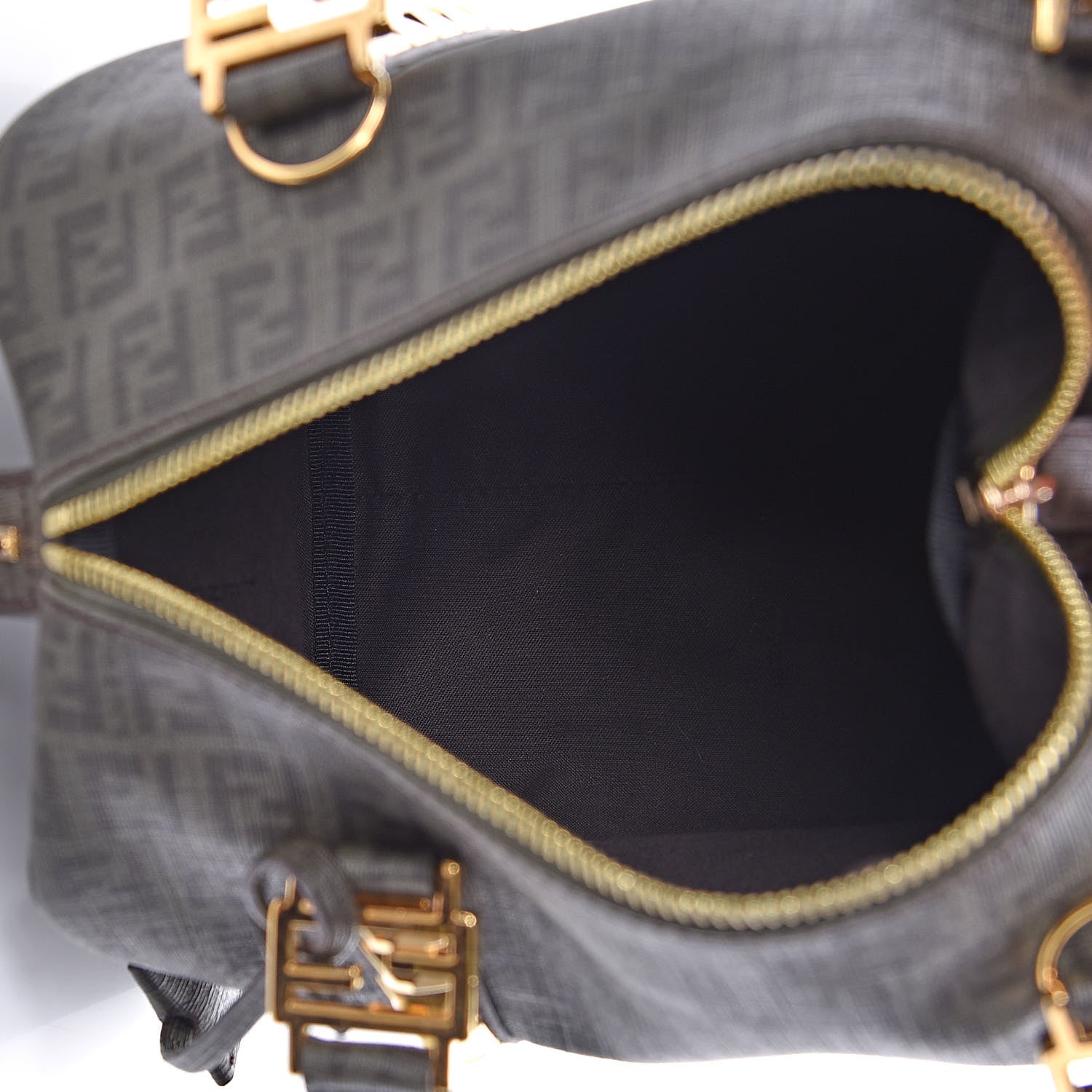 Fendi Zucchino Spalmati Studded Small Forever Boston Verde 5 of 10