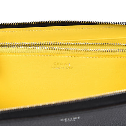 Celine Calfskin Large Zip Around Multifunction Wallet Black Citron 5 of 7