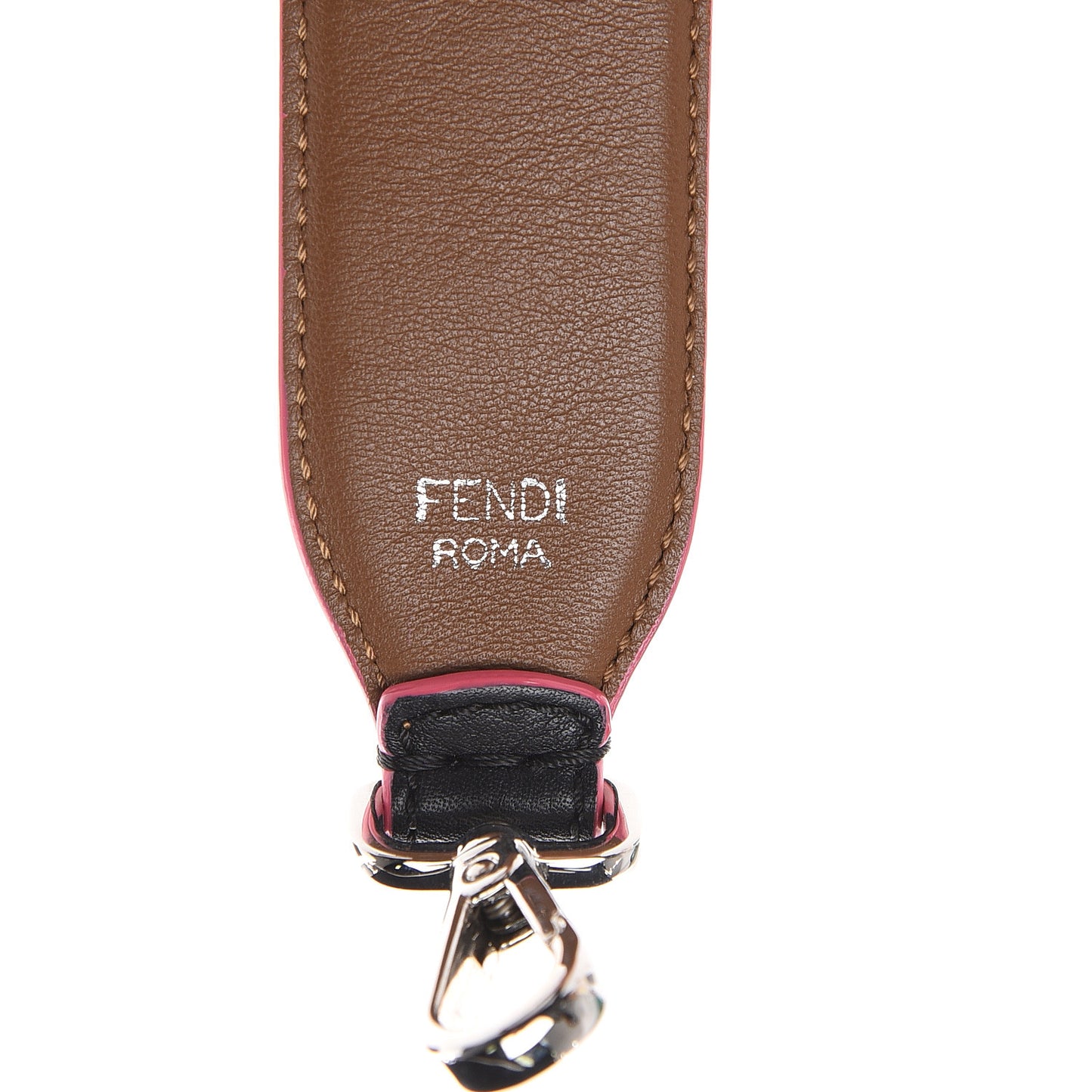 Vitello Dolce Plexiglass Bi-Color Studded Strap You Black Brownie Multicolor