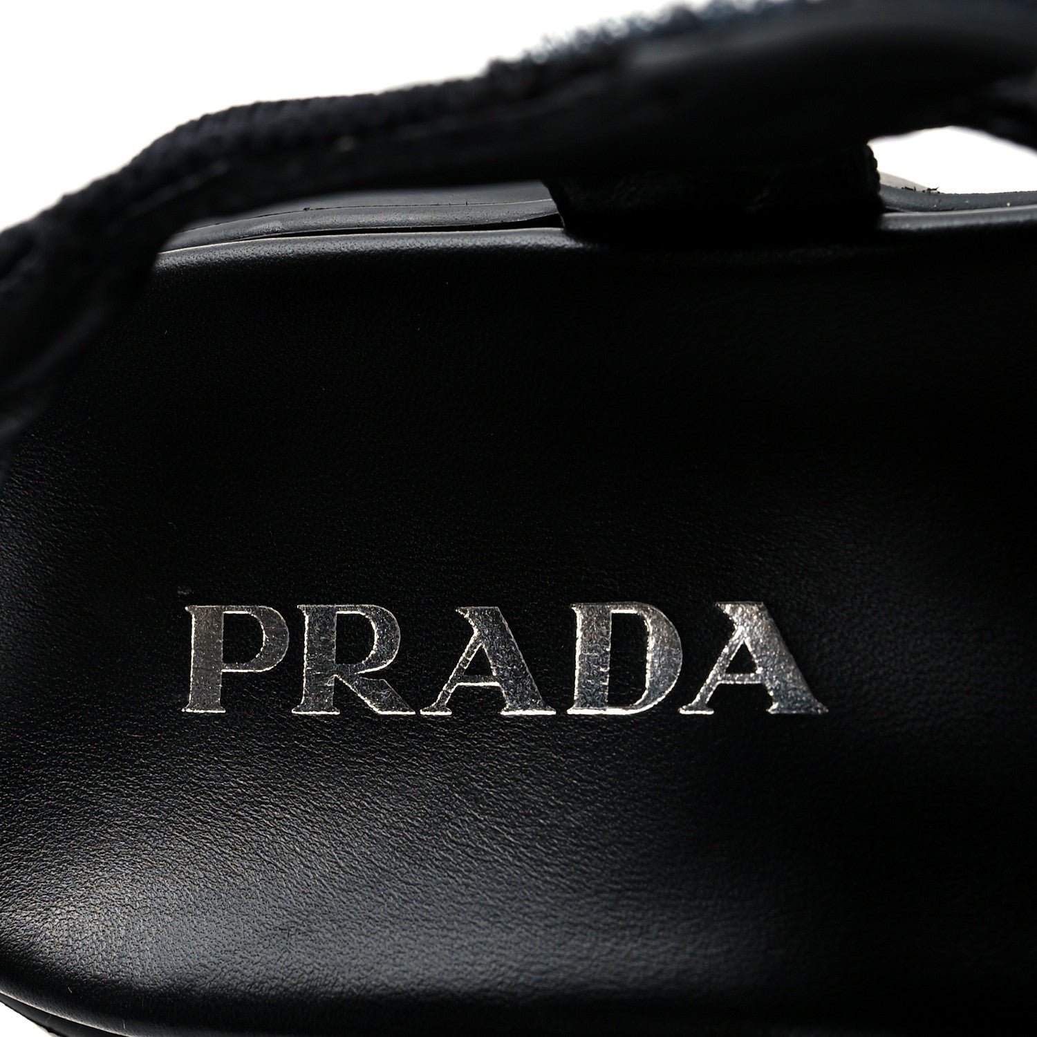 Prada Rubber Nylon Velcro Womens Cloudbust Thunder 50mm Sandals 38.5 Black 8 of 8