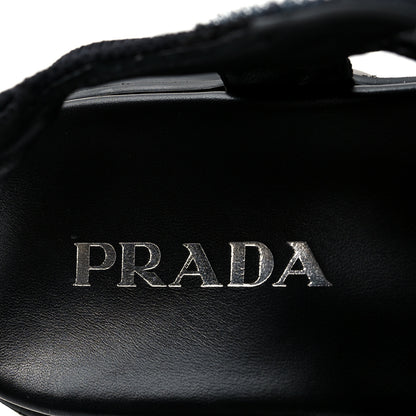Prada Rubber Nylon Velcro Womens Cloudbust Thunder 50mm Sandals 38.5 Black 8 of 8