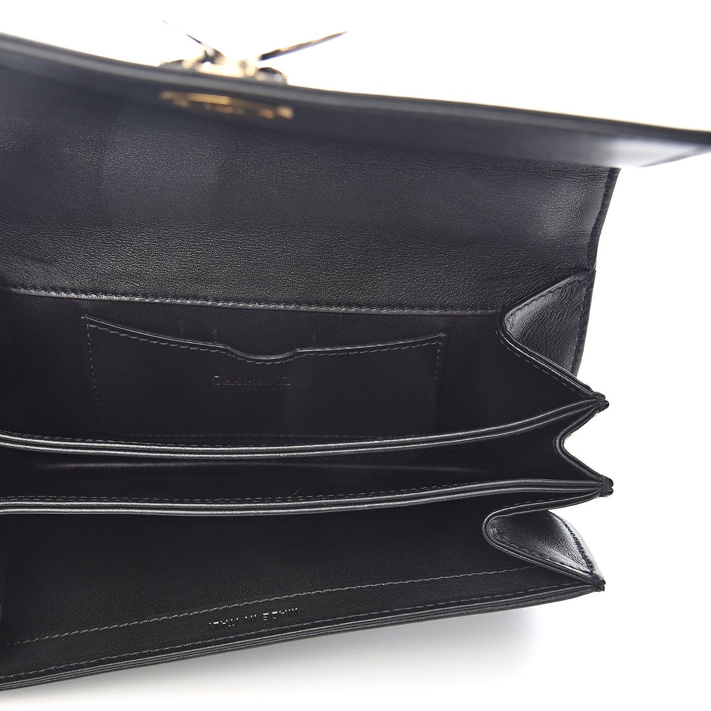 Calfskin Bee Clutch Black