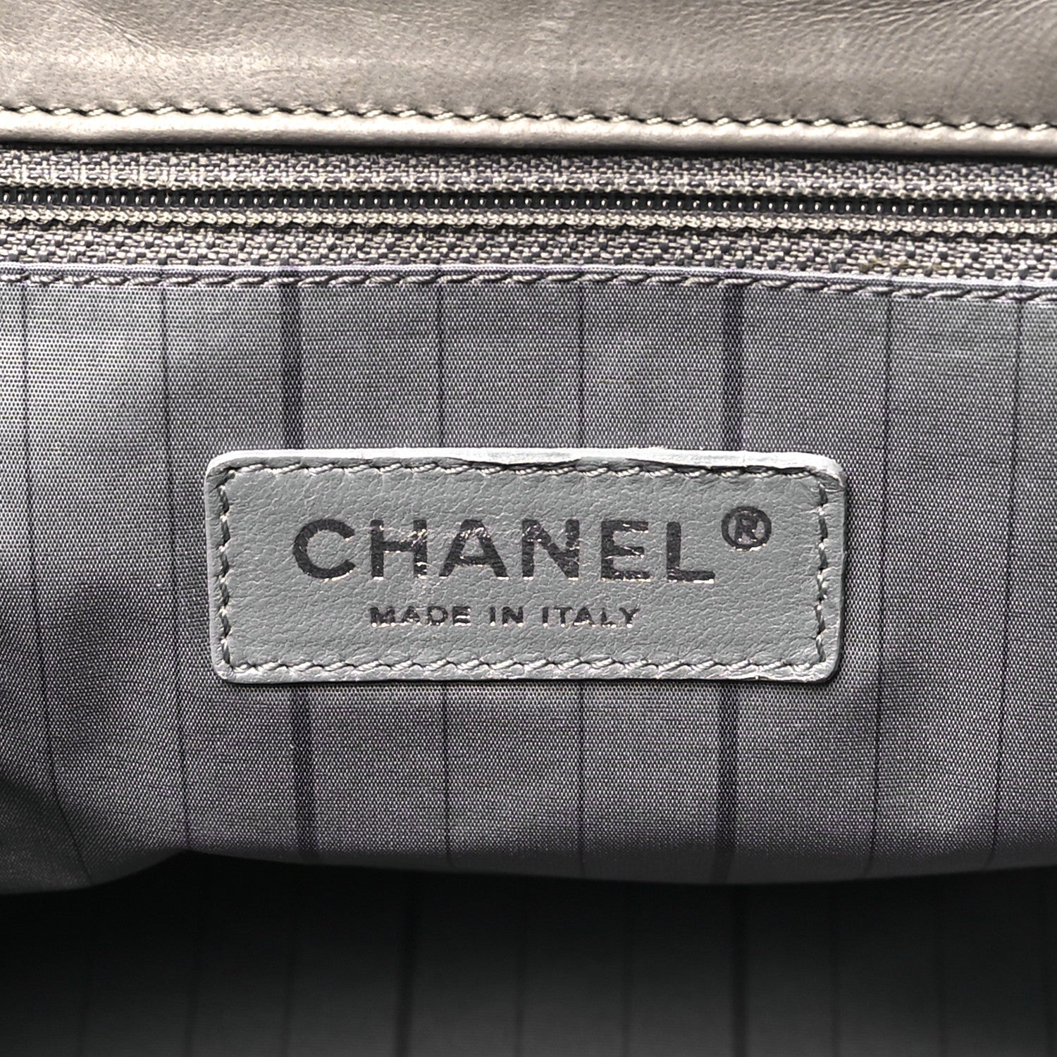 Chanel Glazed Calfskin Small Mademoiselle Lock Kelly Flap Bag Grey 6 of 10