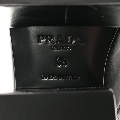 Prada Nappa Tech Logo Over the Knee 70mm Platform Boots 36 Black 6 of 11