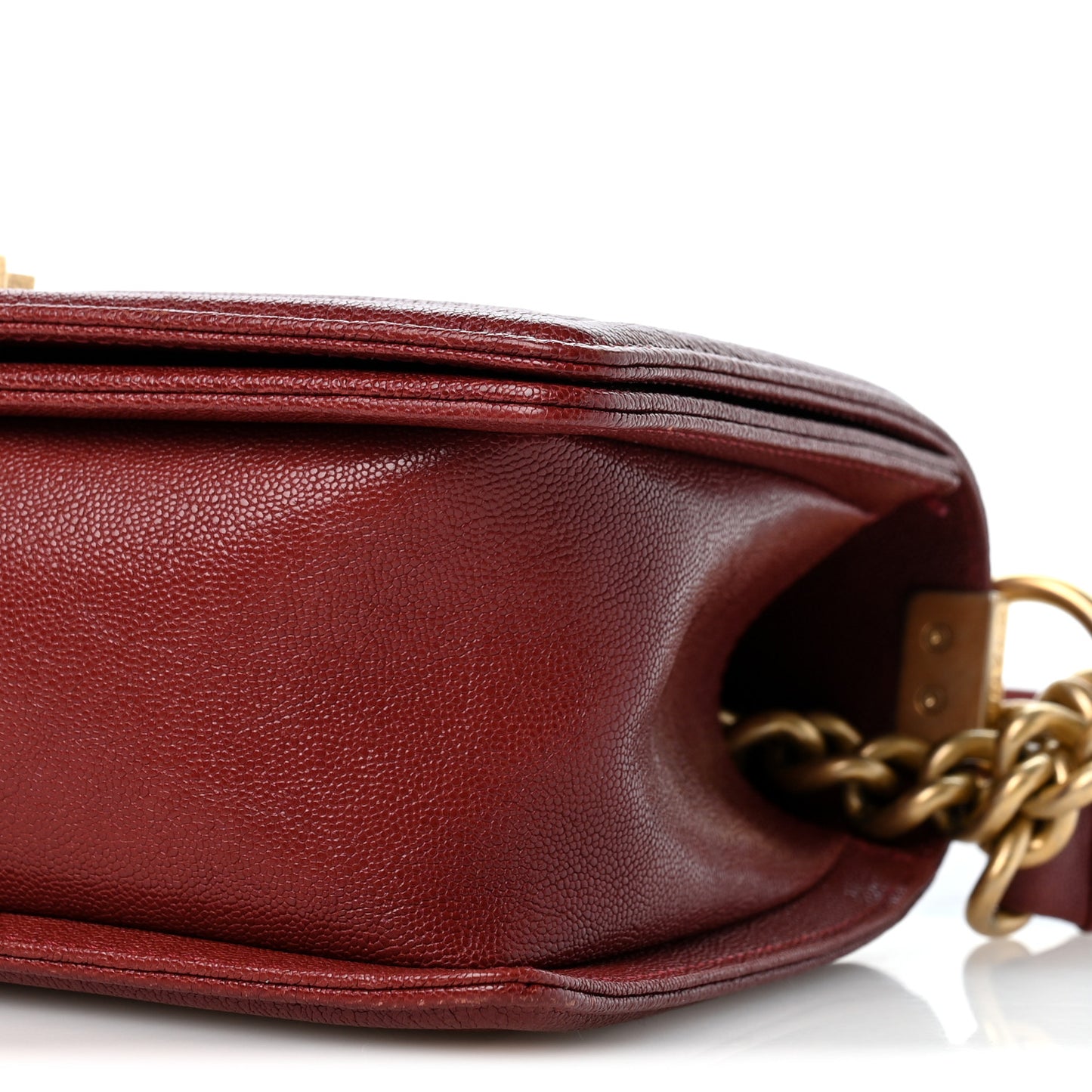 Caviar Quilted Medium Boy Flap Burgundy