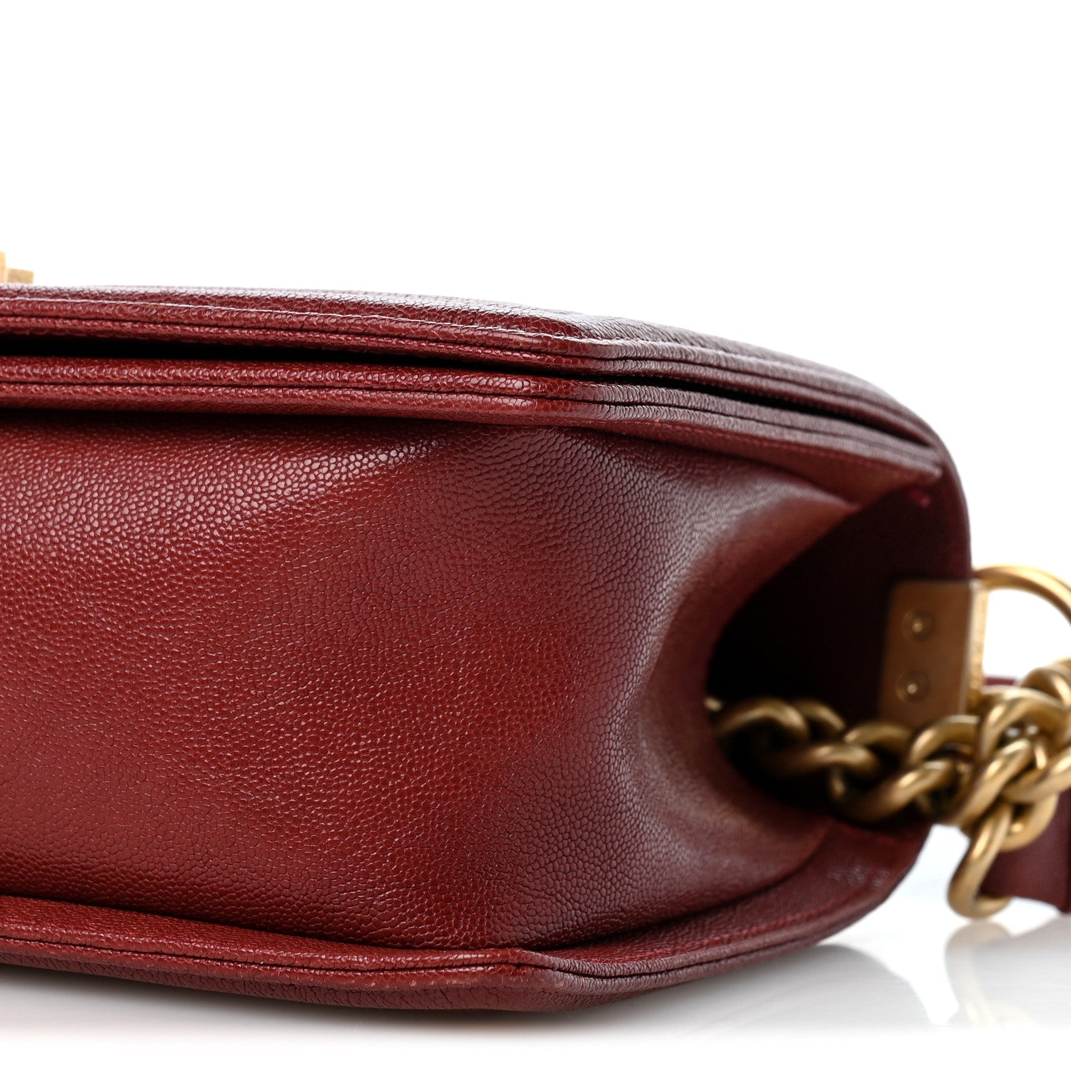 Chanel Caviar Quilted Medium Boy Flap Burgundy 10 of 13