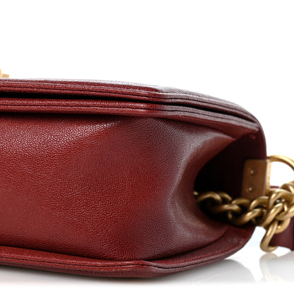 Chanel Caviar Quilted Medium Boy Flap Burgundy 10 of 13