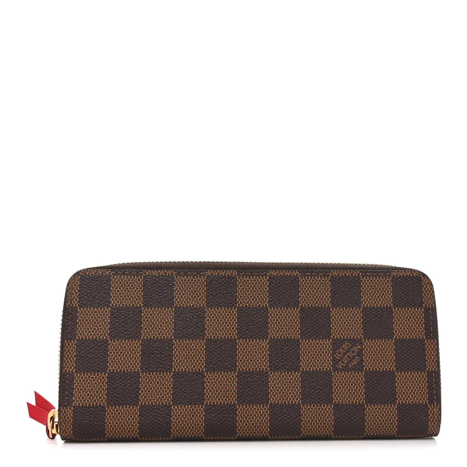 Louis Vuitton Damier Ebene Clemence Wallet Cherry 1 of 6