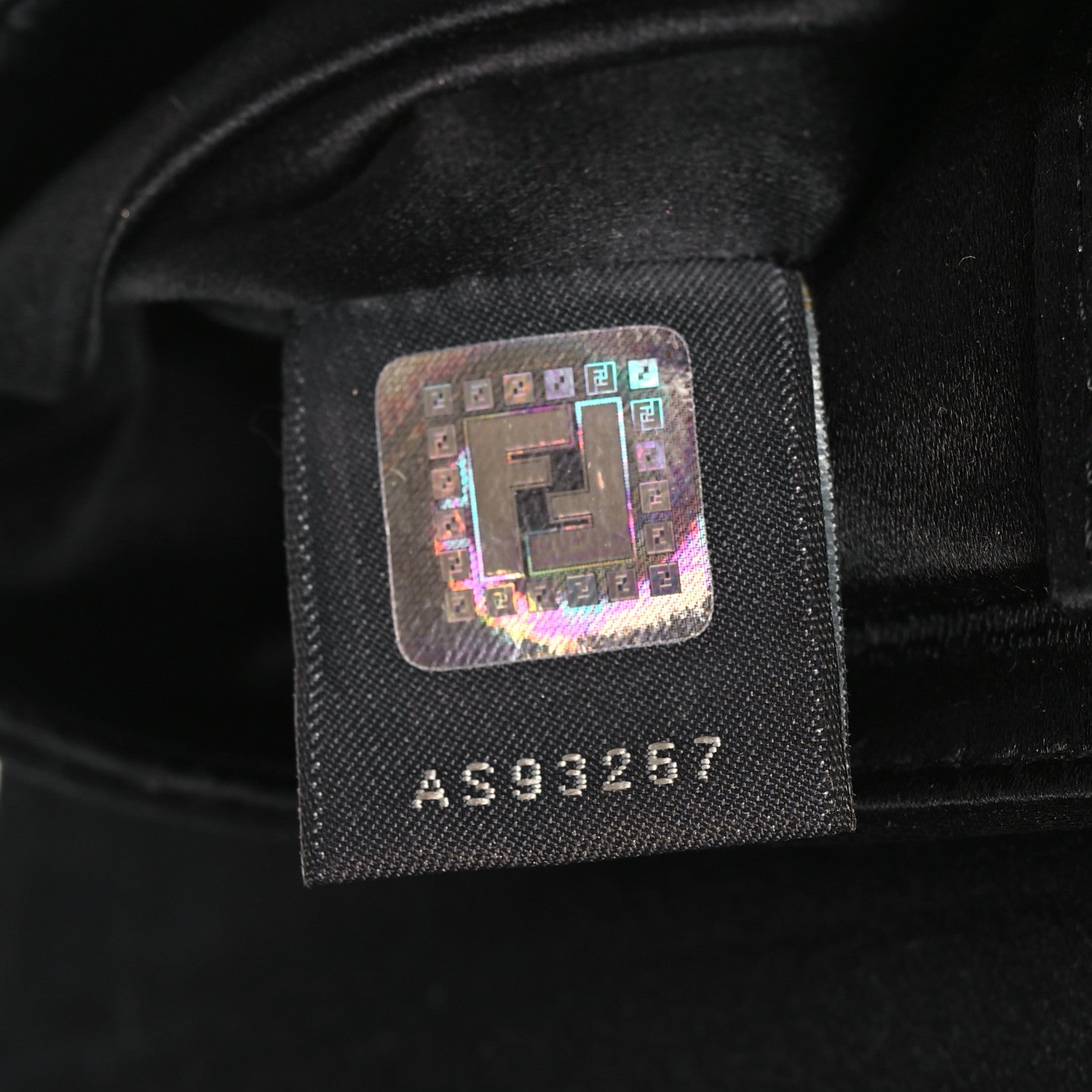 Fendi Satin FF Clutch Black 7 of 7