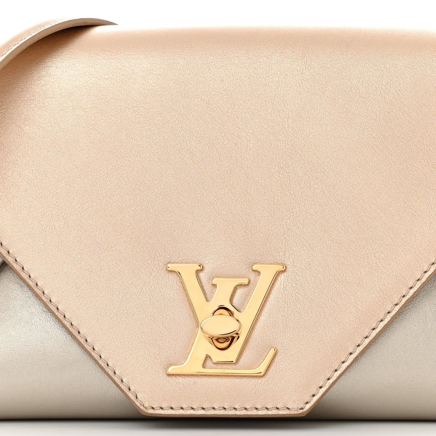 Metallic Calfskin Love Note Gold