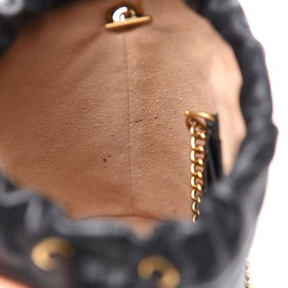 Gucci Calfskin Matelasse Mini GG Marmont 2.0 Bucket Bag Black 10 of 11