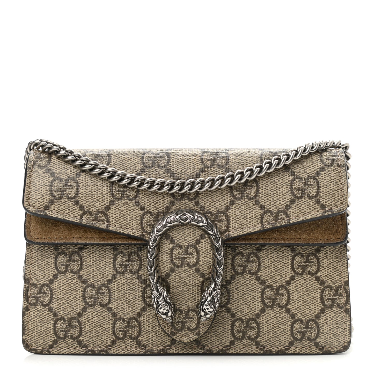 GG Supreme Monogram Super Mini Dionysus Shoulder Bag Taupe