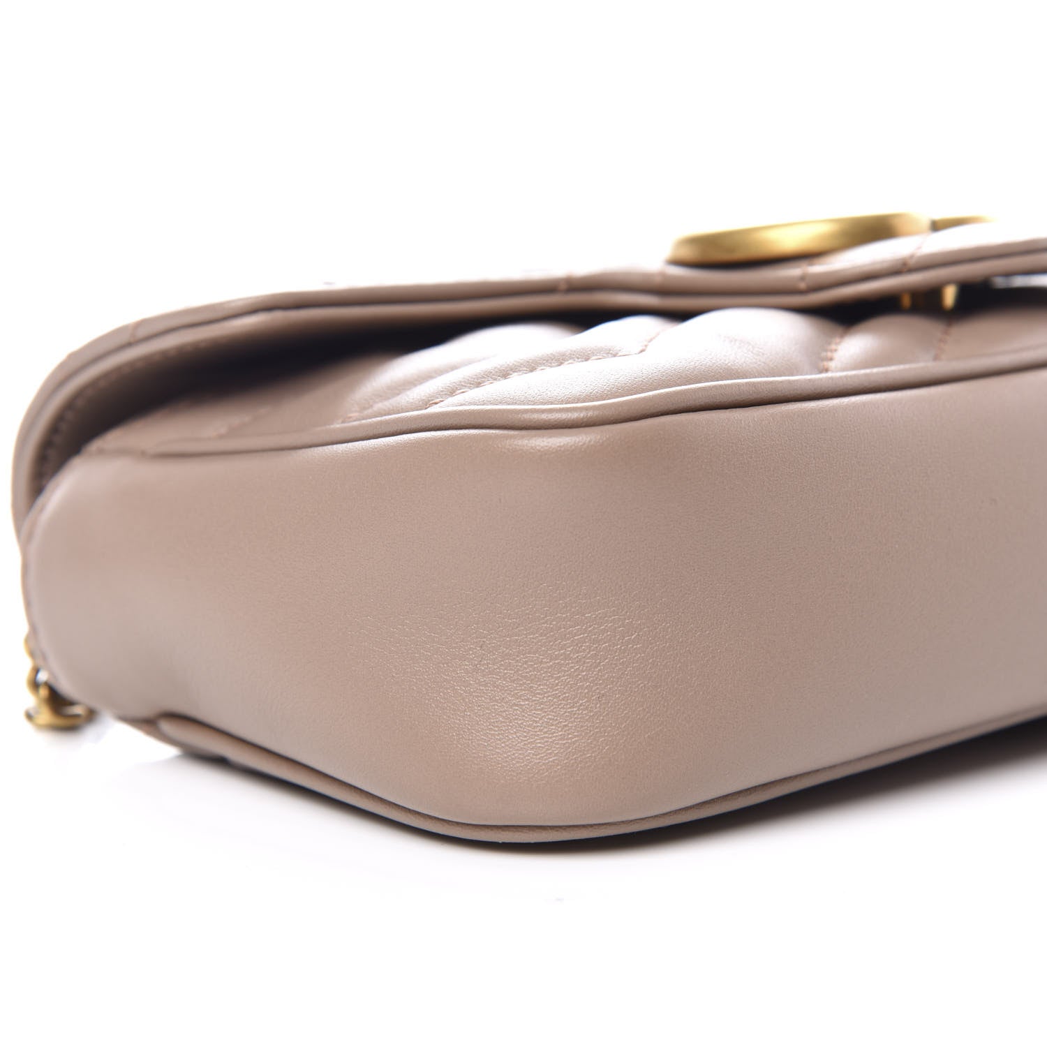 Gucci Calfskin Matelasse Super Mini GG Marmont Shoulder Bag Porcelain Rose 8 of 10