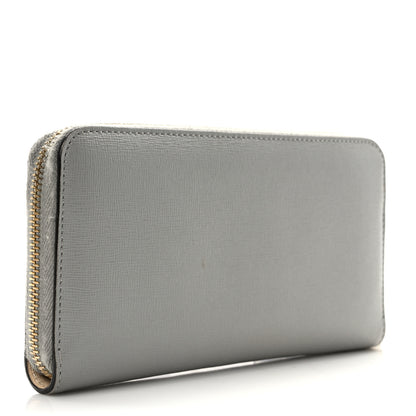 Fendi Vitello Elite Monster Eyes Studded Zip Around Wallet Ghiaccio Black Multicolor 3 of 9