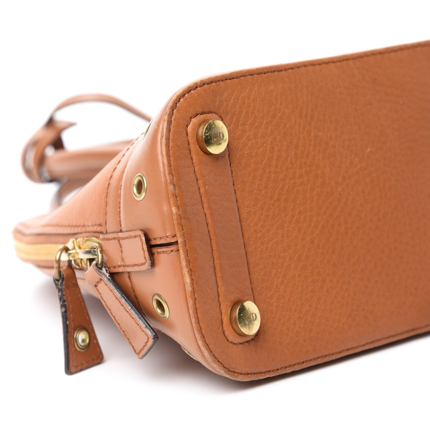 Grained Calfskin Street Chic Top Handle Bag Brown