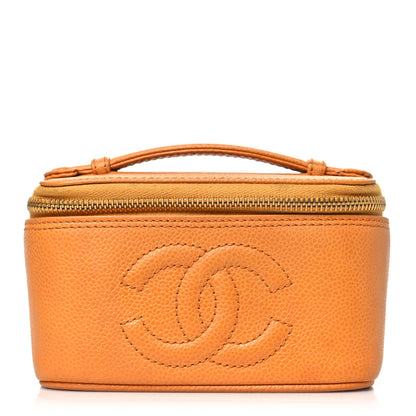 Chanel Caviar Vanity Cosmetic Case Orange 1 of 12