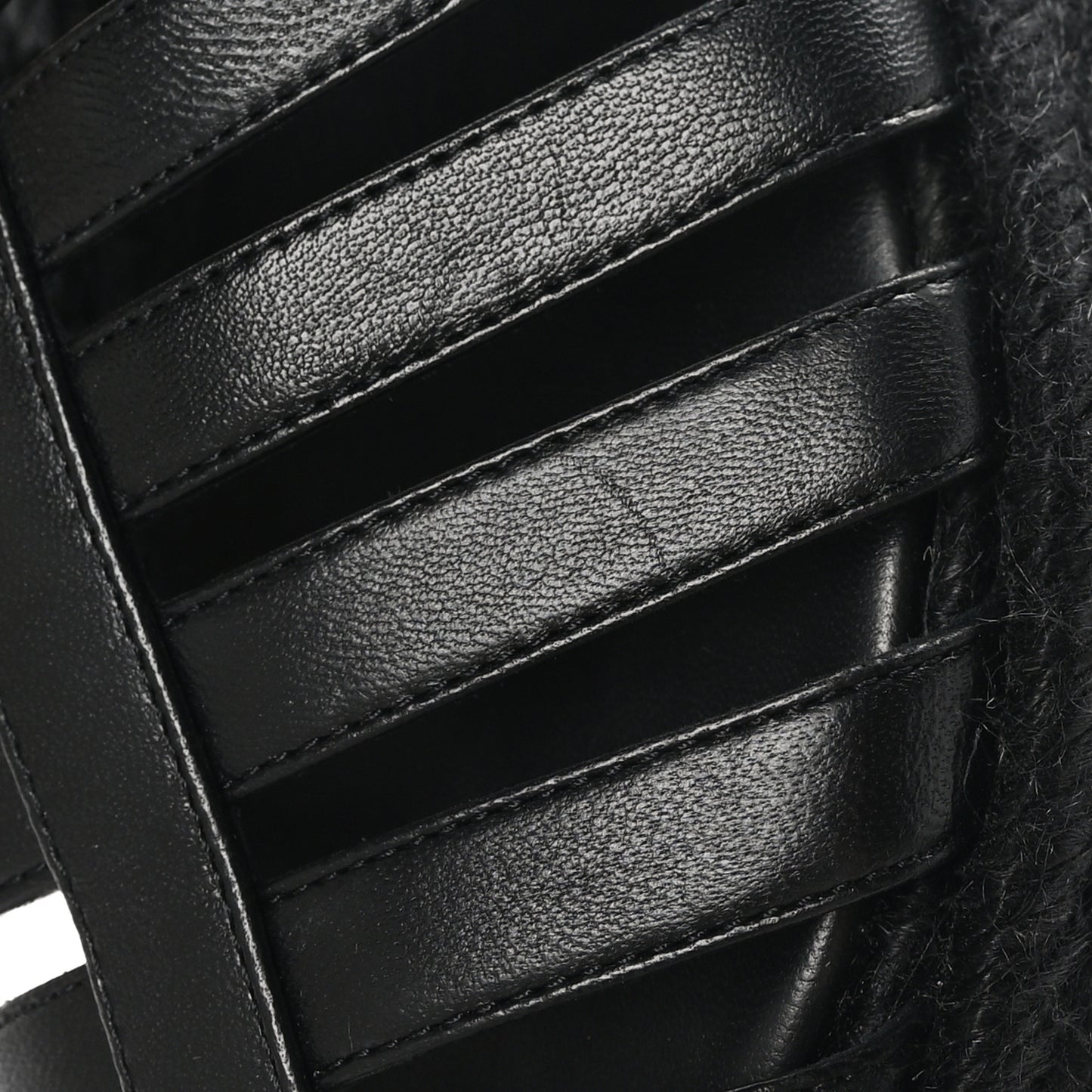 Lambskin Espadrille Sandals 40 Black