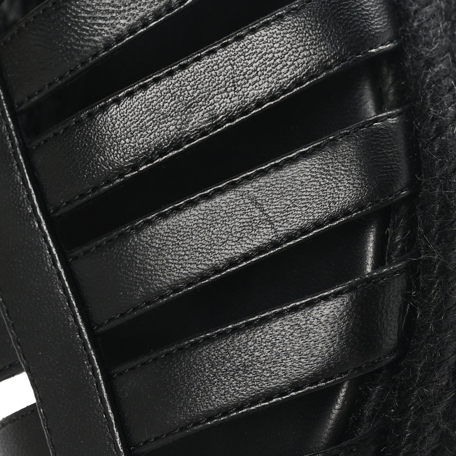 Chanel Lambskin Espadrille Sandals 40 Black 9 of 11