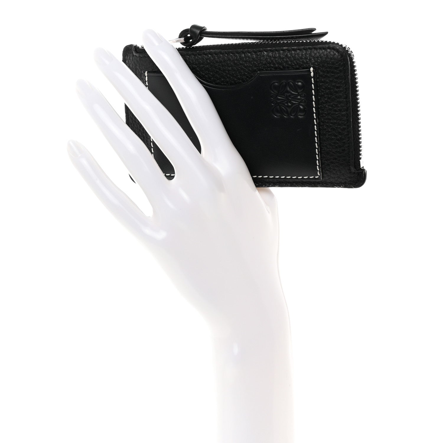 Loewe Soft Grained Calfskin Coin Card Holder Black 2 of 13