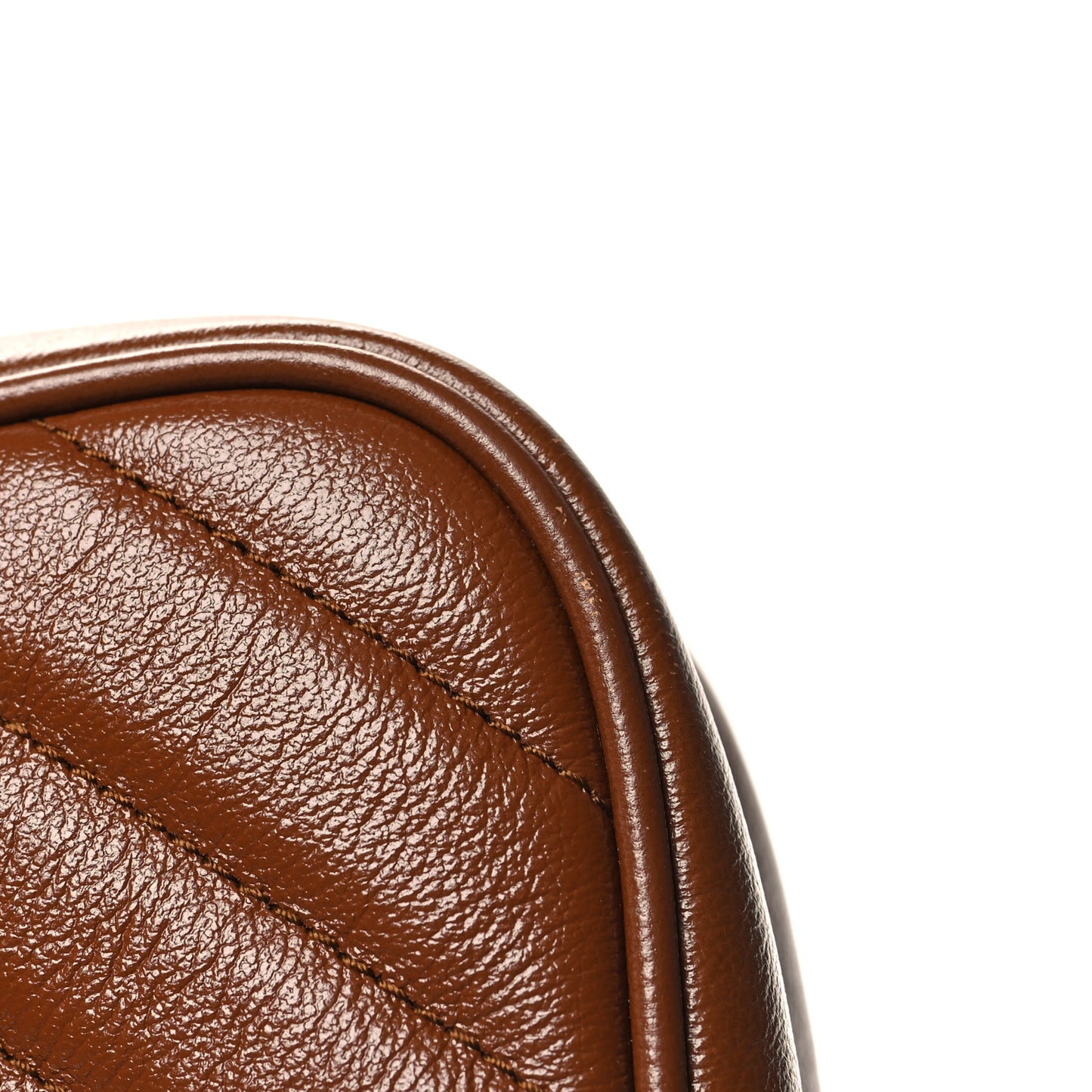 Glazed Calfskin Matelasse Diagonal Small GG Marmont Chain Shoulder Bag Cuir