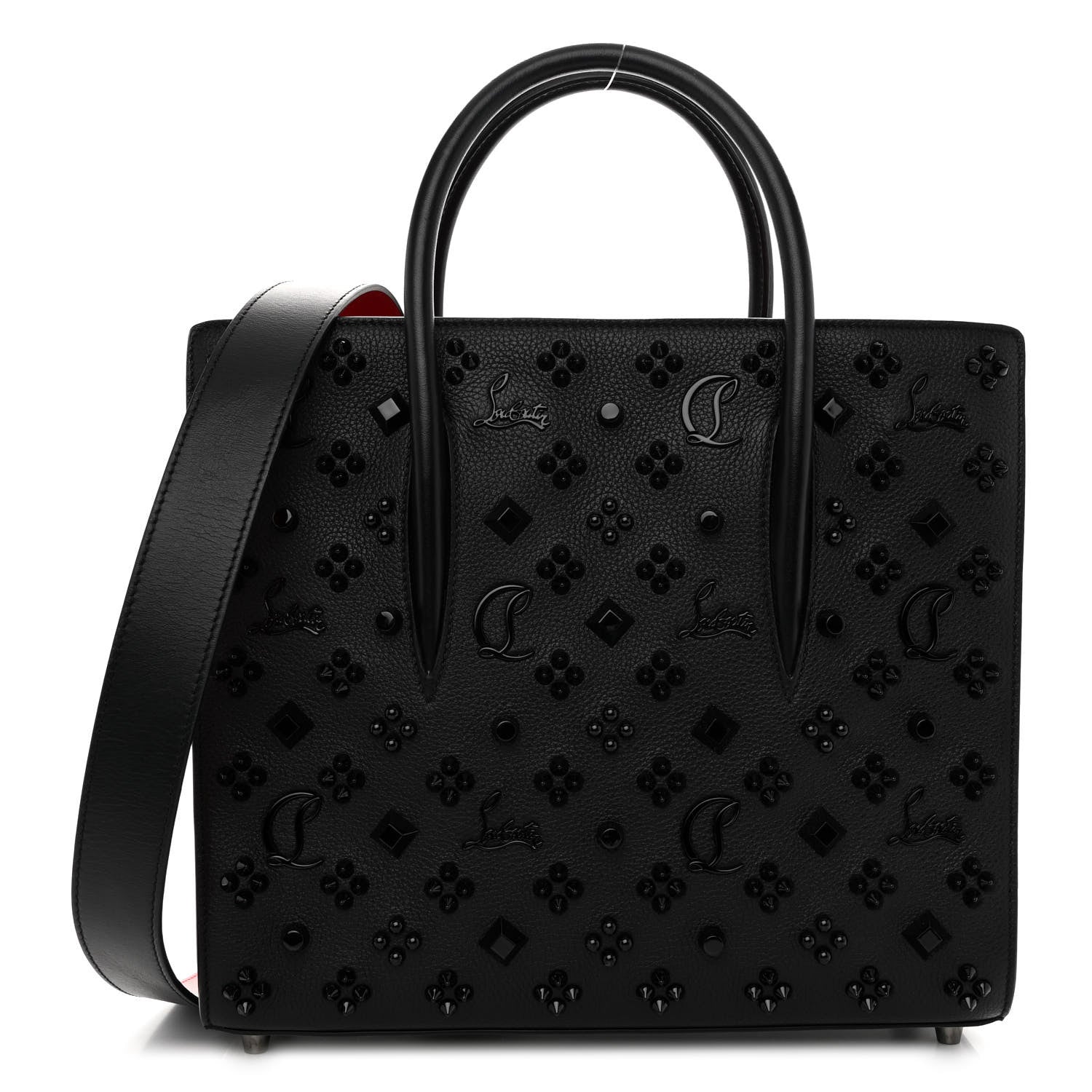 Christian Louboutin Calfskin Spikes Loubinthesky Medium Paloma Black 1 of 10
