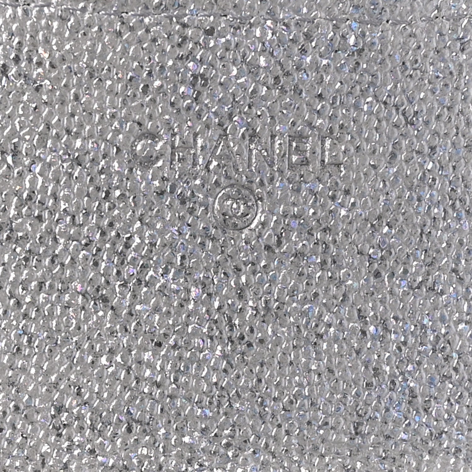 Chanel Glittered Metallic Caviar Quilted Large Flap Wallet Silver 7 of 8