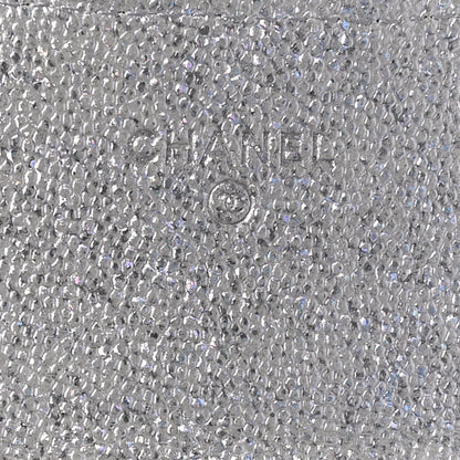 Chanel Glittered Metallic Caviar Quilted Large Flap Wallet Silver 7 of 8