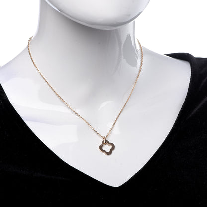 Van Cleef & Arpels 18K Rose Gold Byzantine Alhambra Pendant Necklace 3 of 8