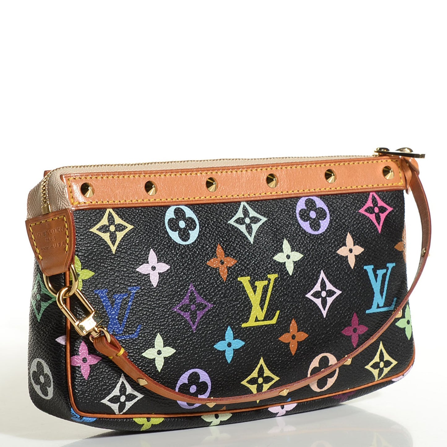 Monogram Multicolor Pochette Accessories Black