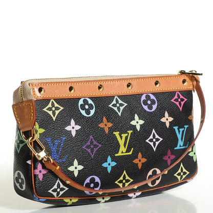 Louis Vuitton Monogram Multicolor Pochette Accessories Black 3 of 7