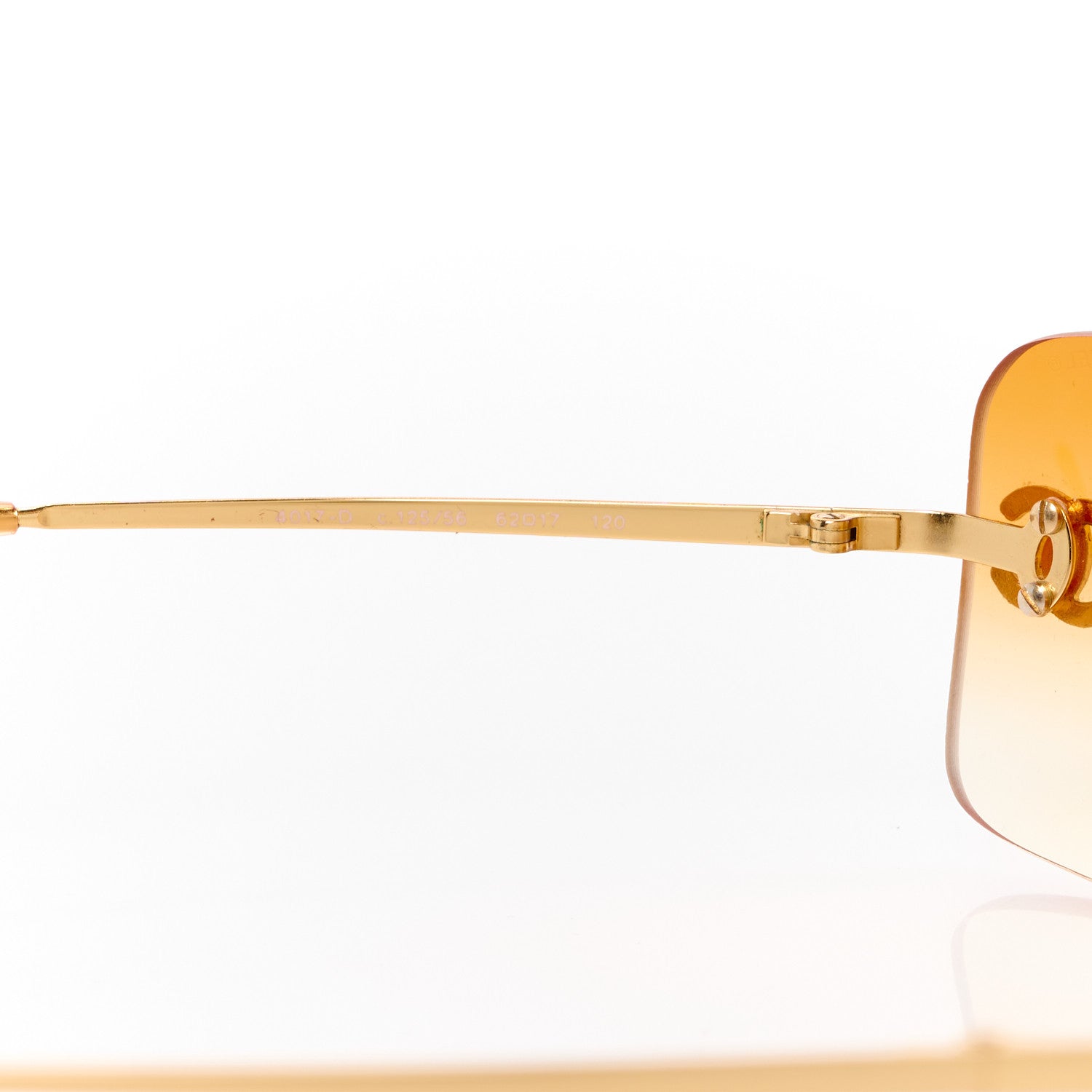 Chanel Metal Crystal CC Logo Sunglasses 4017-D Orange 5 of 8