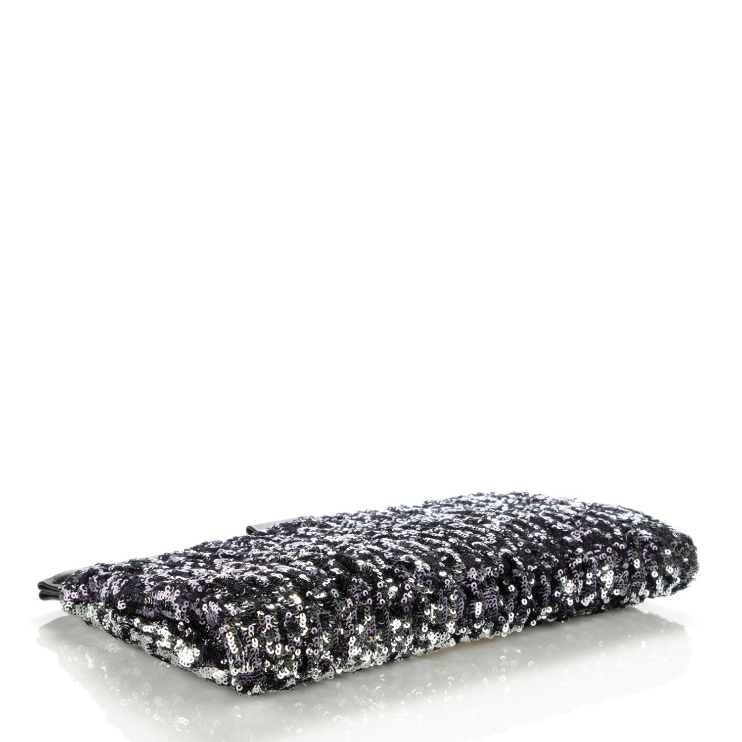 Miu Miu Paillettes Cloquet Sequined Clutch Antracite 4 of 7