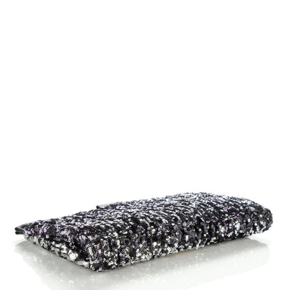 Miu Miu Paillettes Cloquet Sequined Clutch Antracite 4 of 7